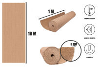 Gulvunderlag kork rulle  3mm (10mx1m) - 4