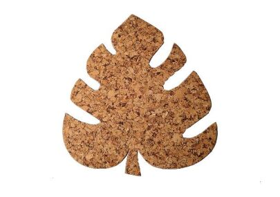 Korkpude Blad 30 / 27cm dekor-  sæt med 4 stk