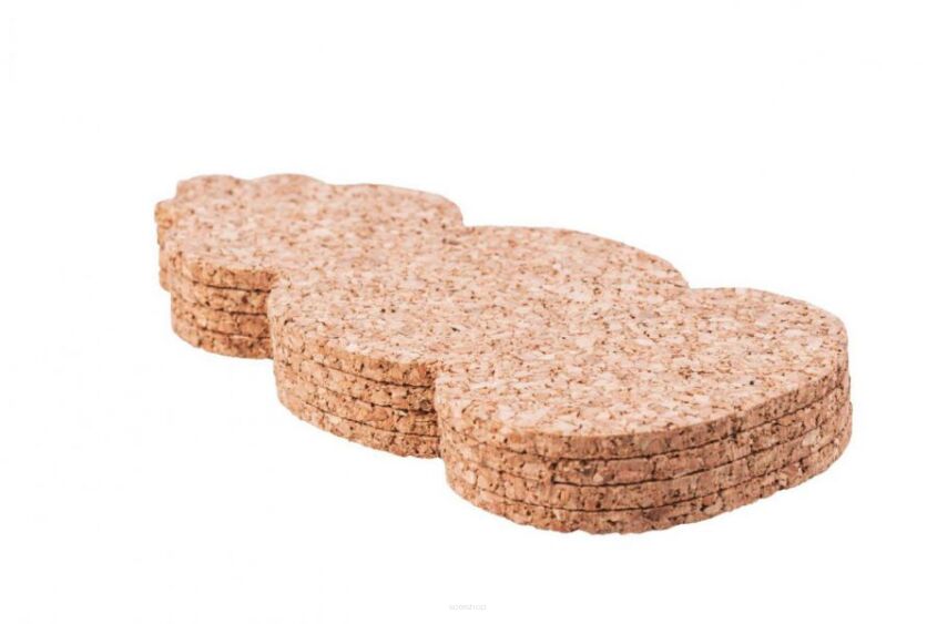 Naturlig Kork X-Mas Snowman sæt med 4 stk