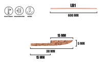 LB1 dekorativ fodliste- 60 cm lang - 2